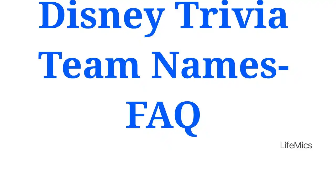 blank background with text DisneysTriviasTeamsNames